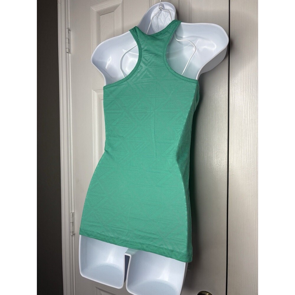 Bozzolo Small Green Racerback Tank Top Geometric Pattern Fitted - Picture 3 of 3